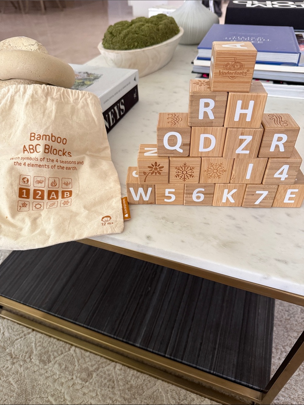 Kinderfeets Bamboo ABC Blocks